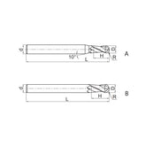 Solid carbide milling Ball nose cutter long shank Hard machining HM-2BL - Makotools Industrial Supply Tools for Metal Cutting